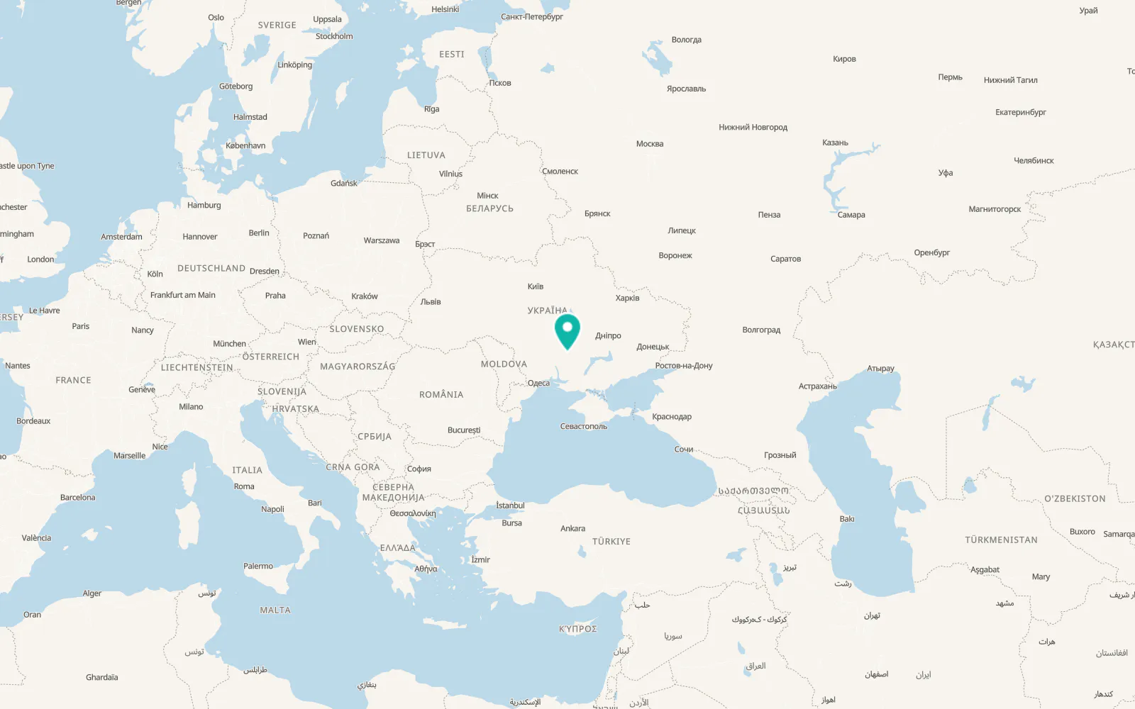 Map of Novyy Buh