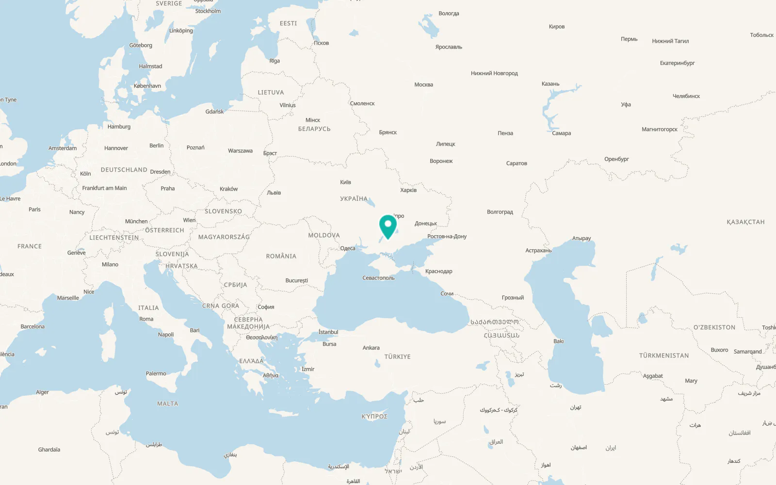 Map of Nyzhni Sirohozy