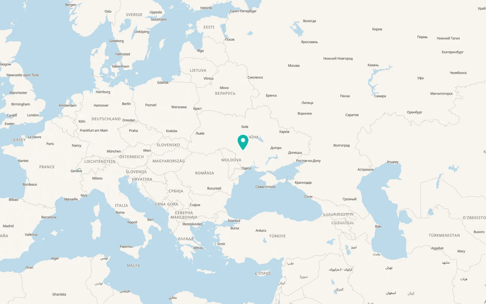 Map of Ocheretnya