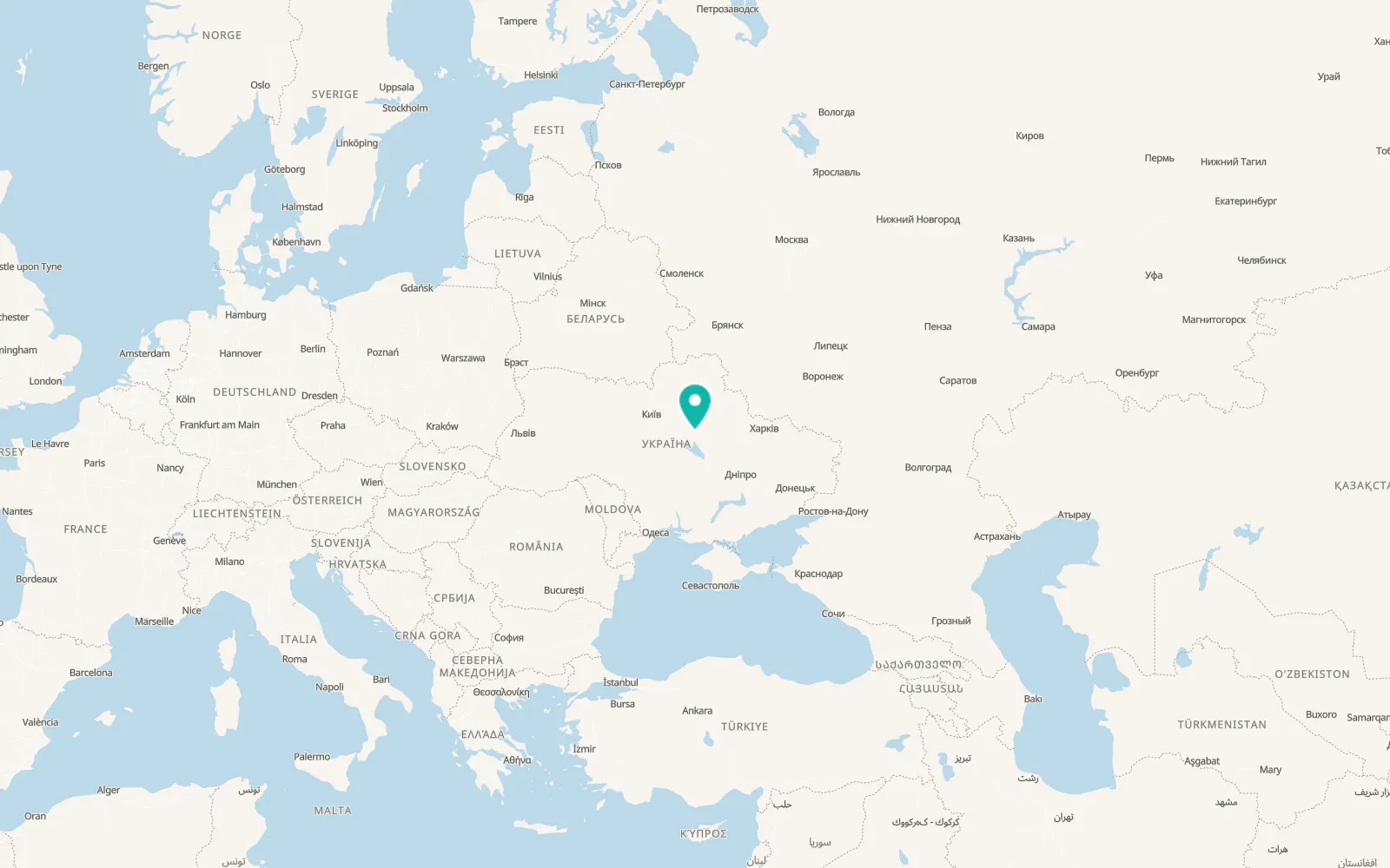 Map of Onyshky