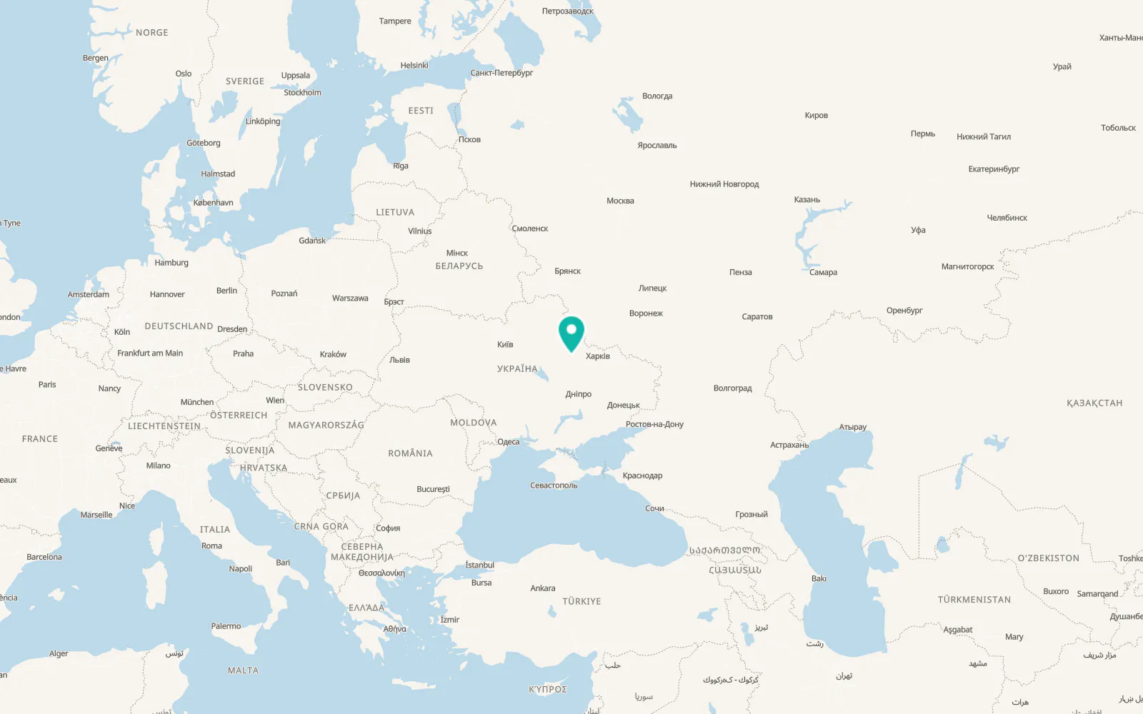 Map of Opishnya