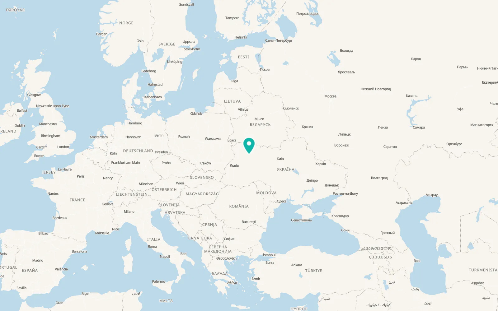 Map of Orzhiv