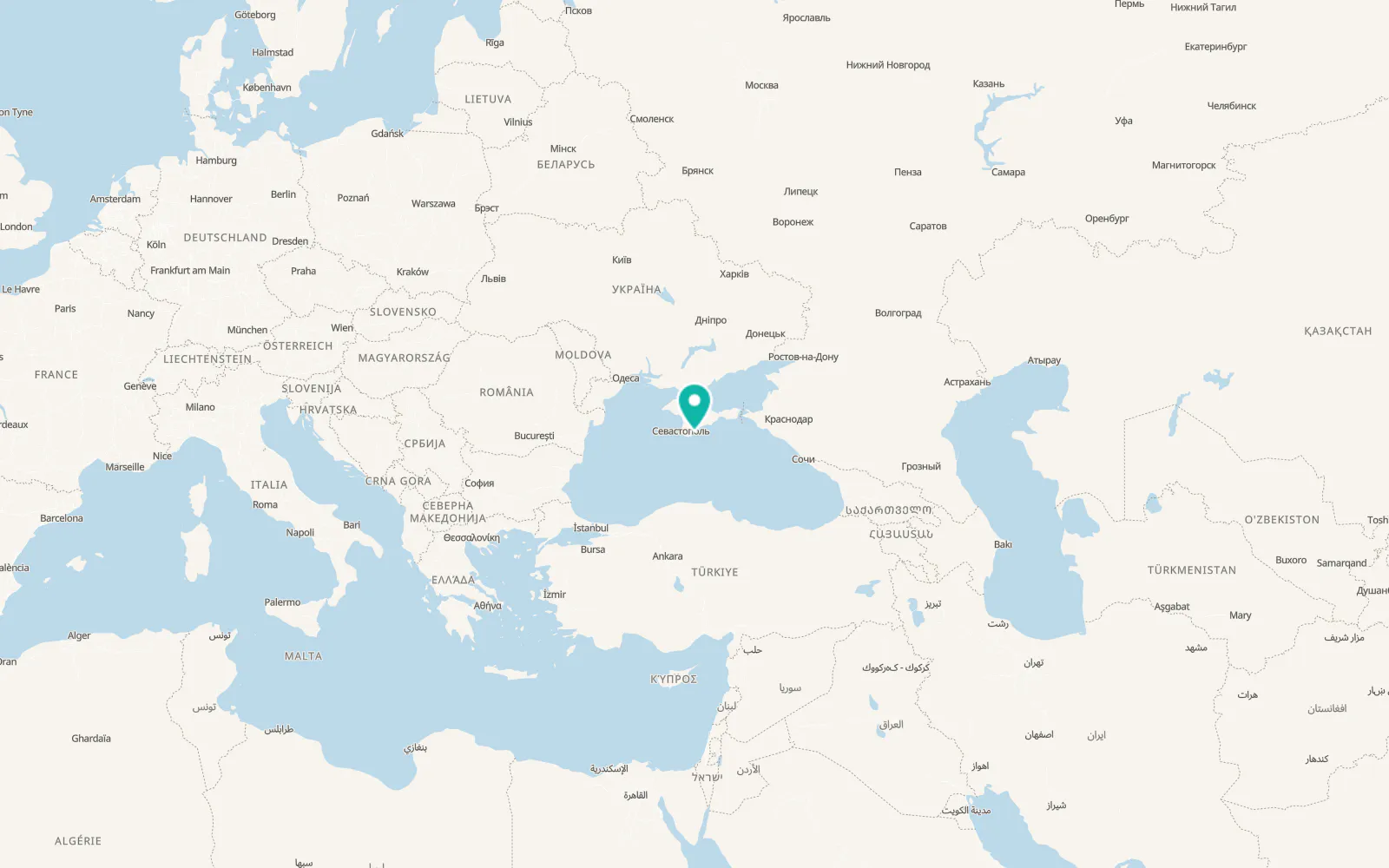 Map of Otradnoye