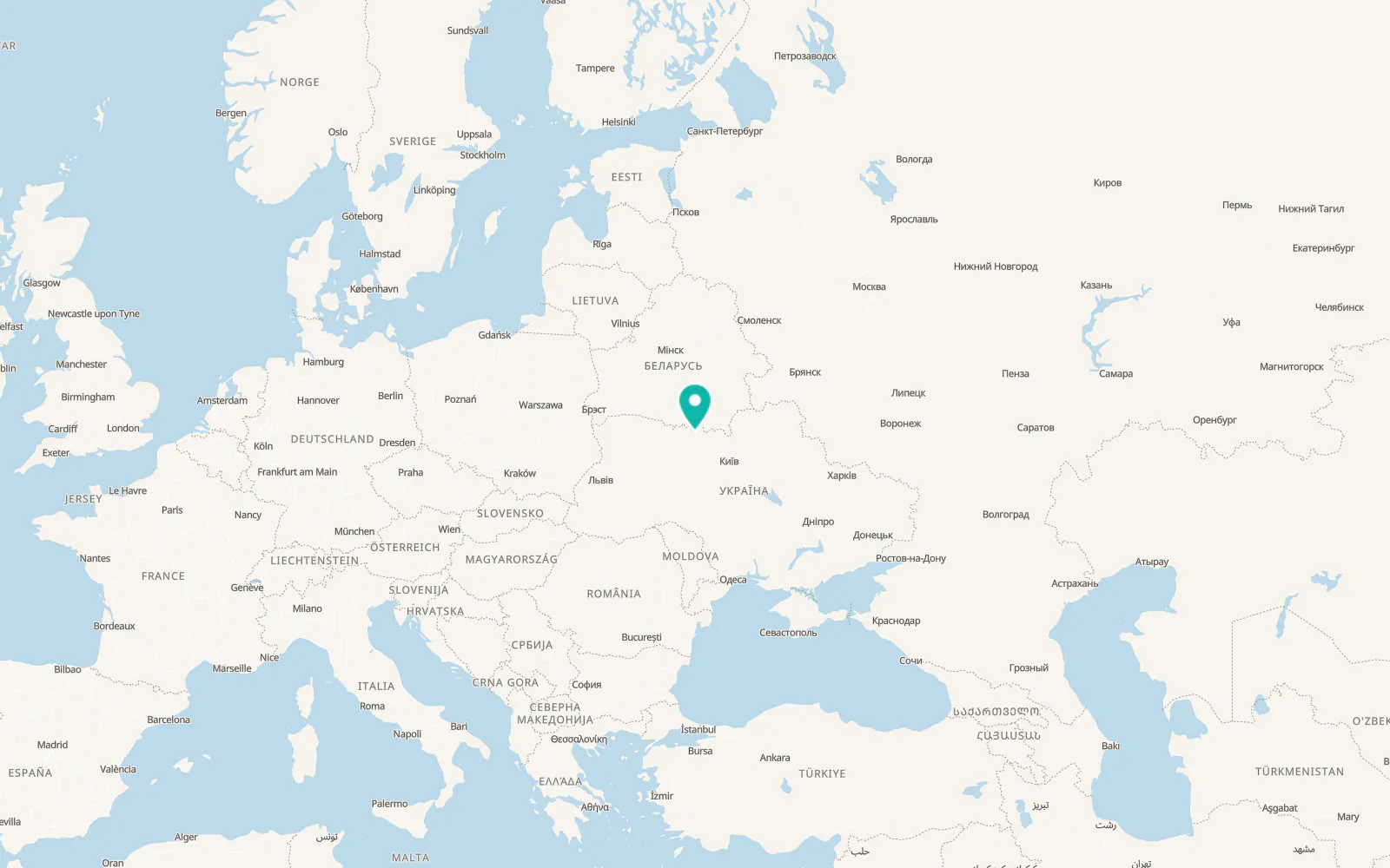 Map of Ovruch