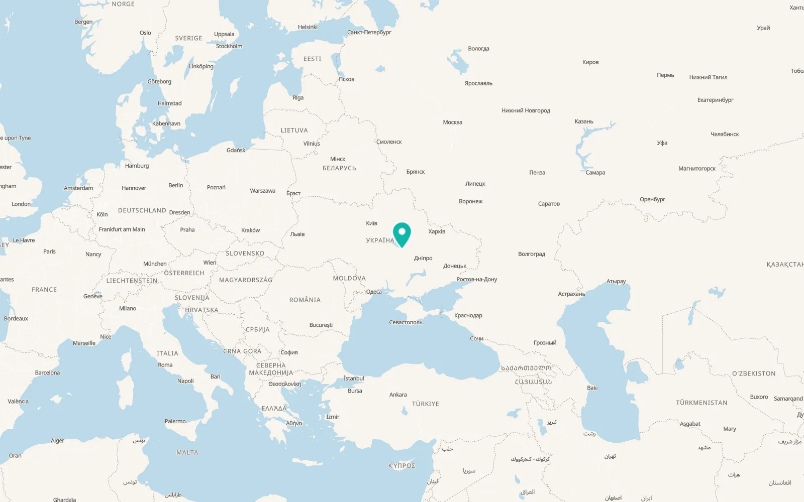 Map of Ozera