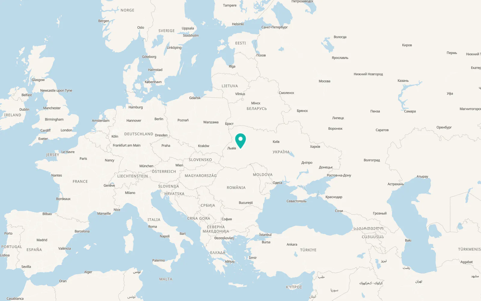 Map of Ozerna