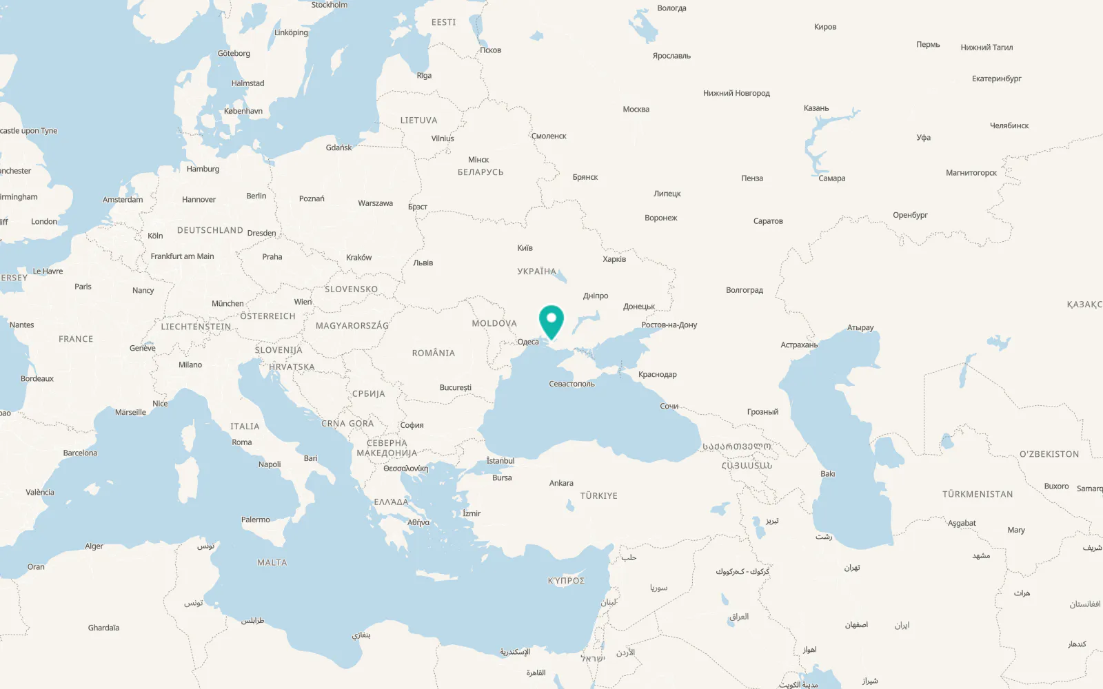 Map of Pamiatne
