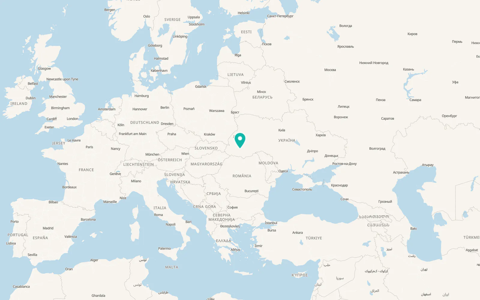 Map of Pasichna