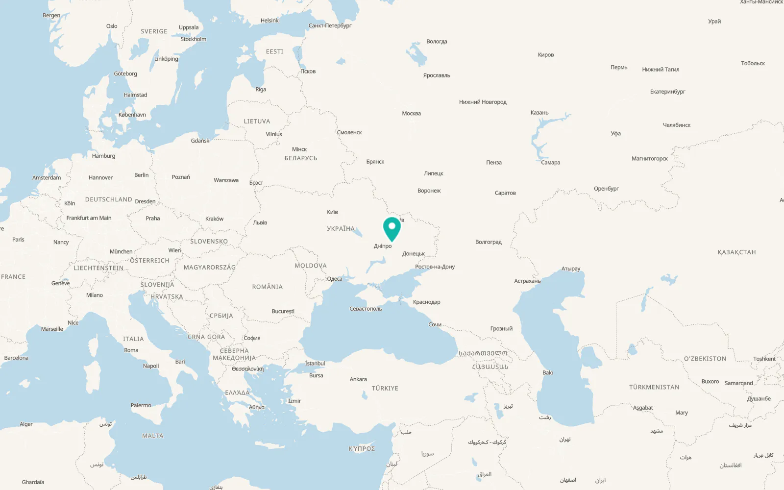 Map of Pavlohrad