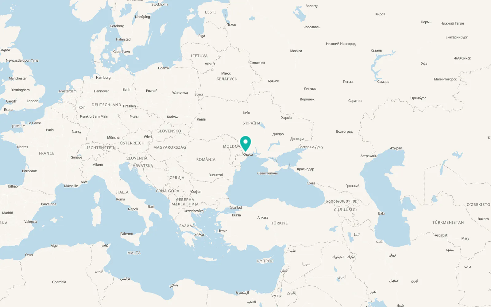 Map of Petrove