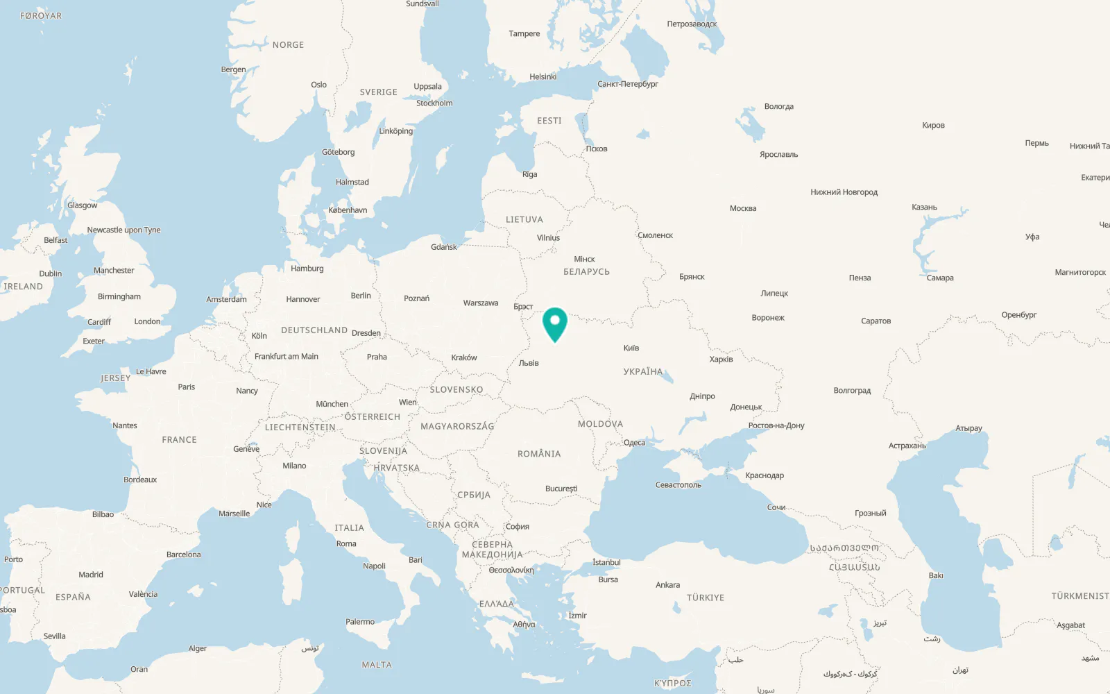 Map of Pidhaytsi