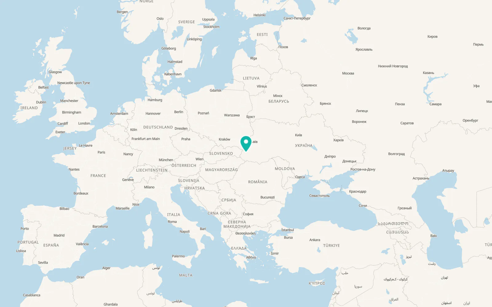 Map of Pidpolozzia