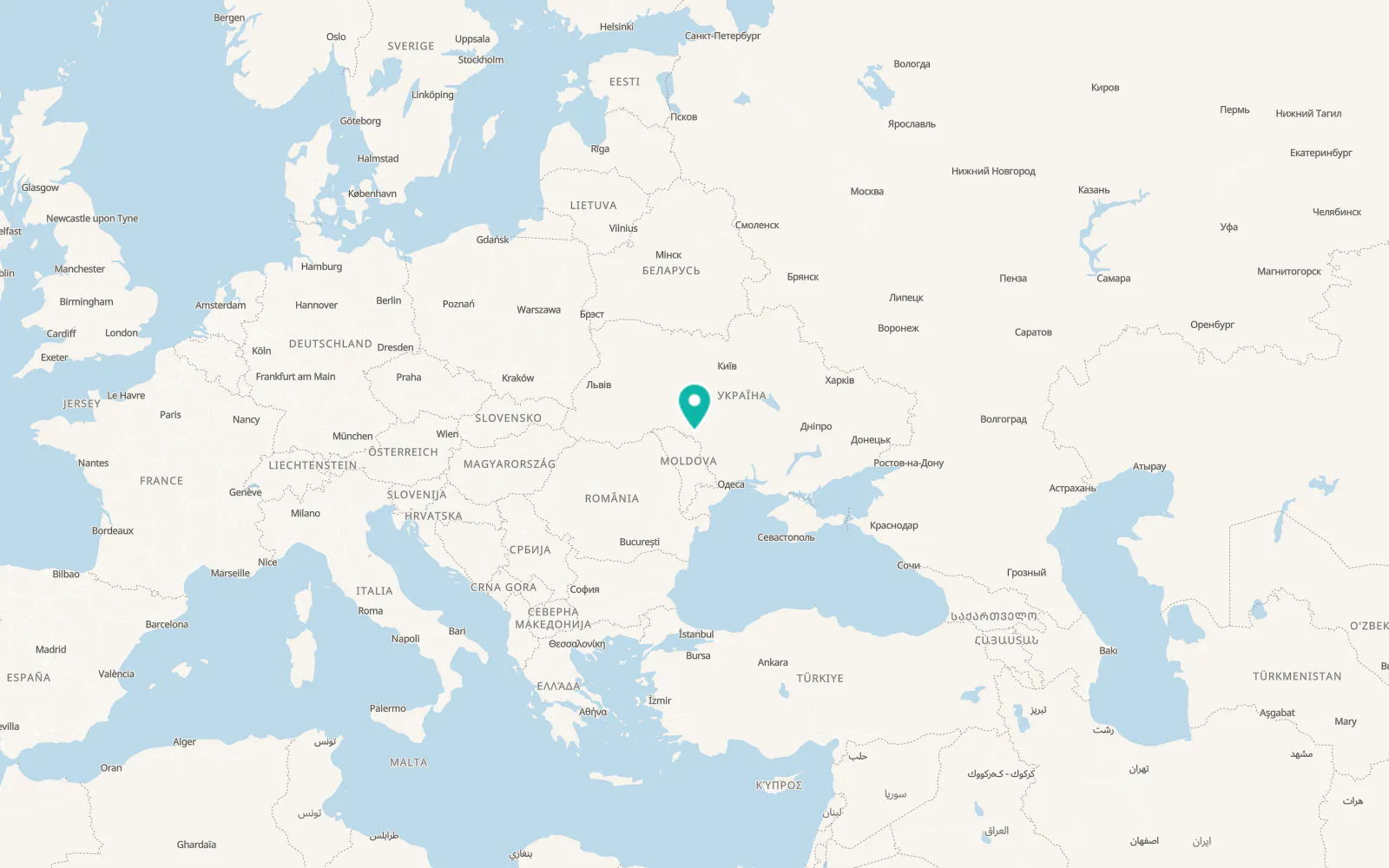 Map of Pishchanka