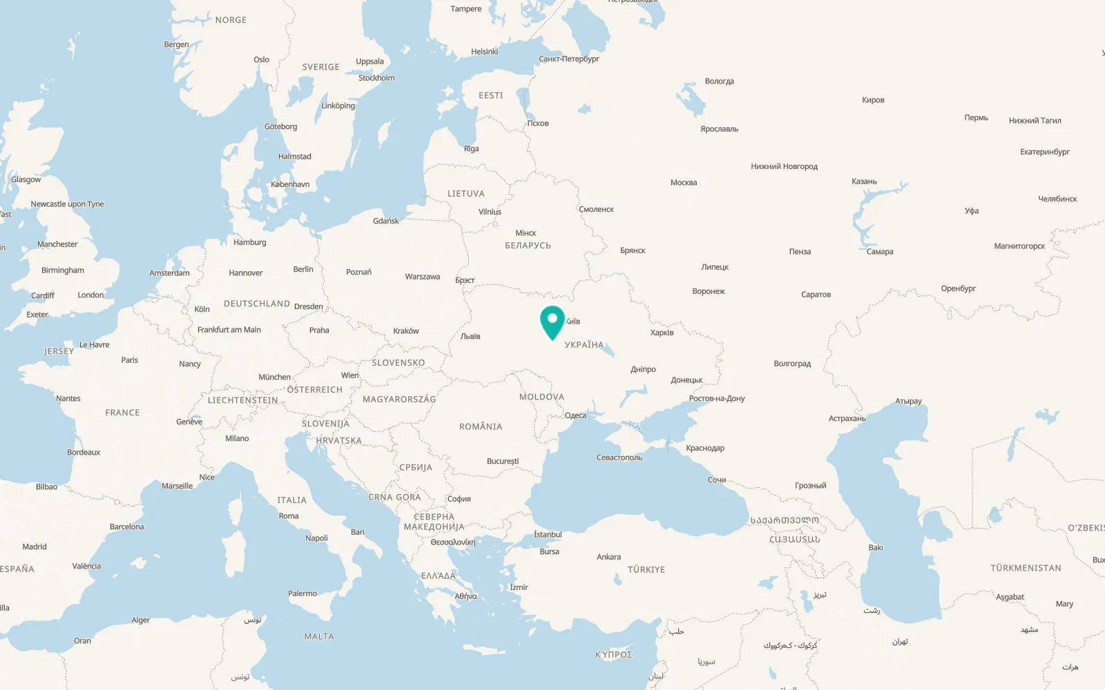 Map of Pohrebyshche