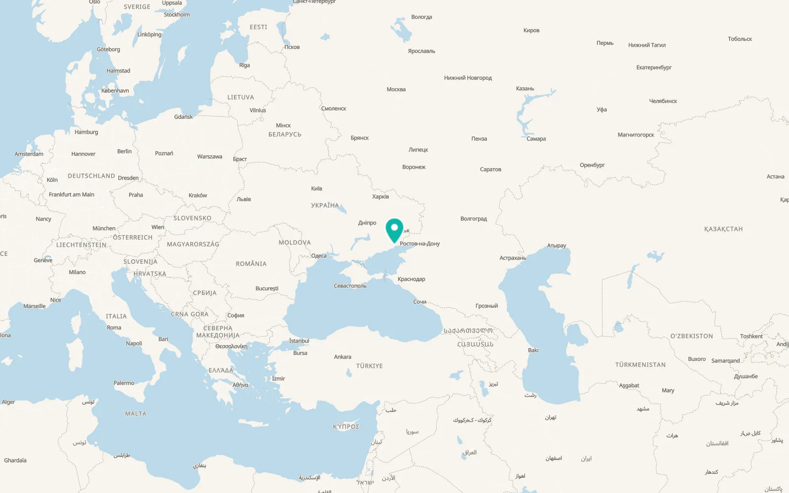 Map of Pokrovske