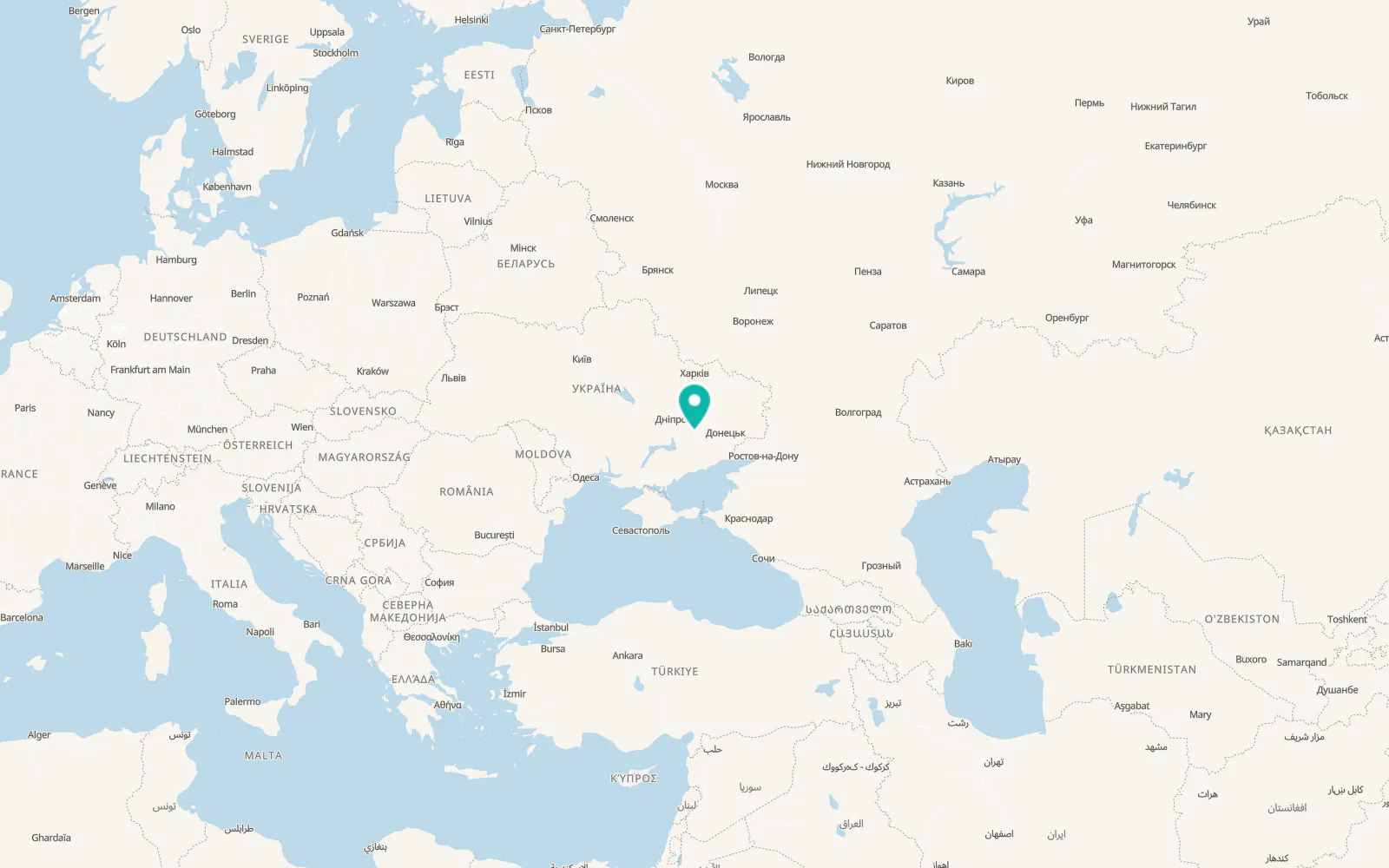 Map of Pokrovske