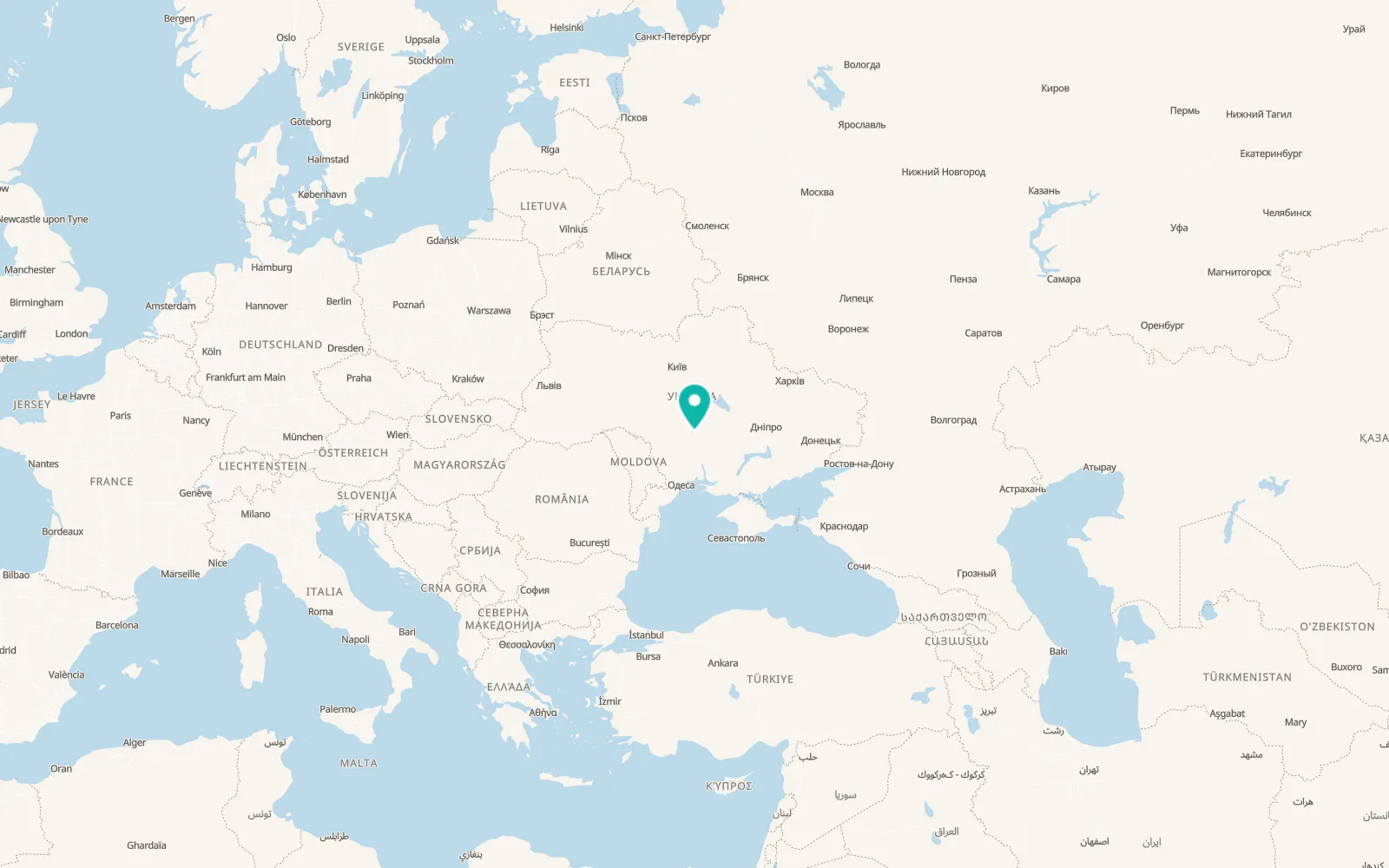 Map of Pomichna