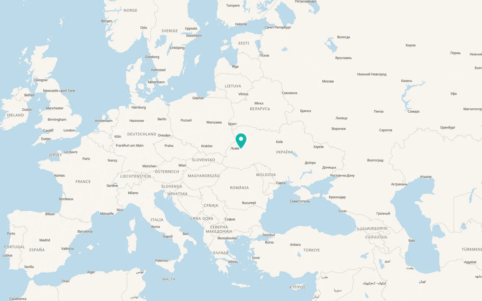Map of Pomoriany