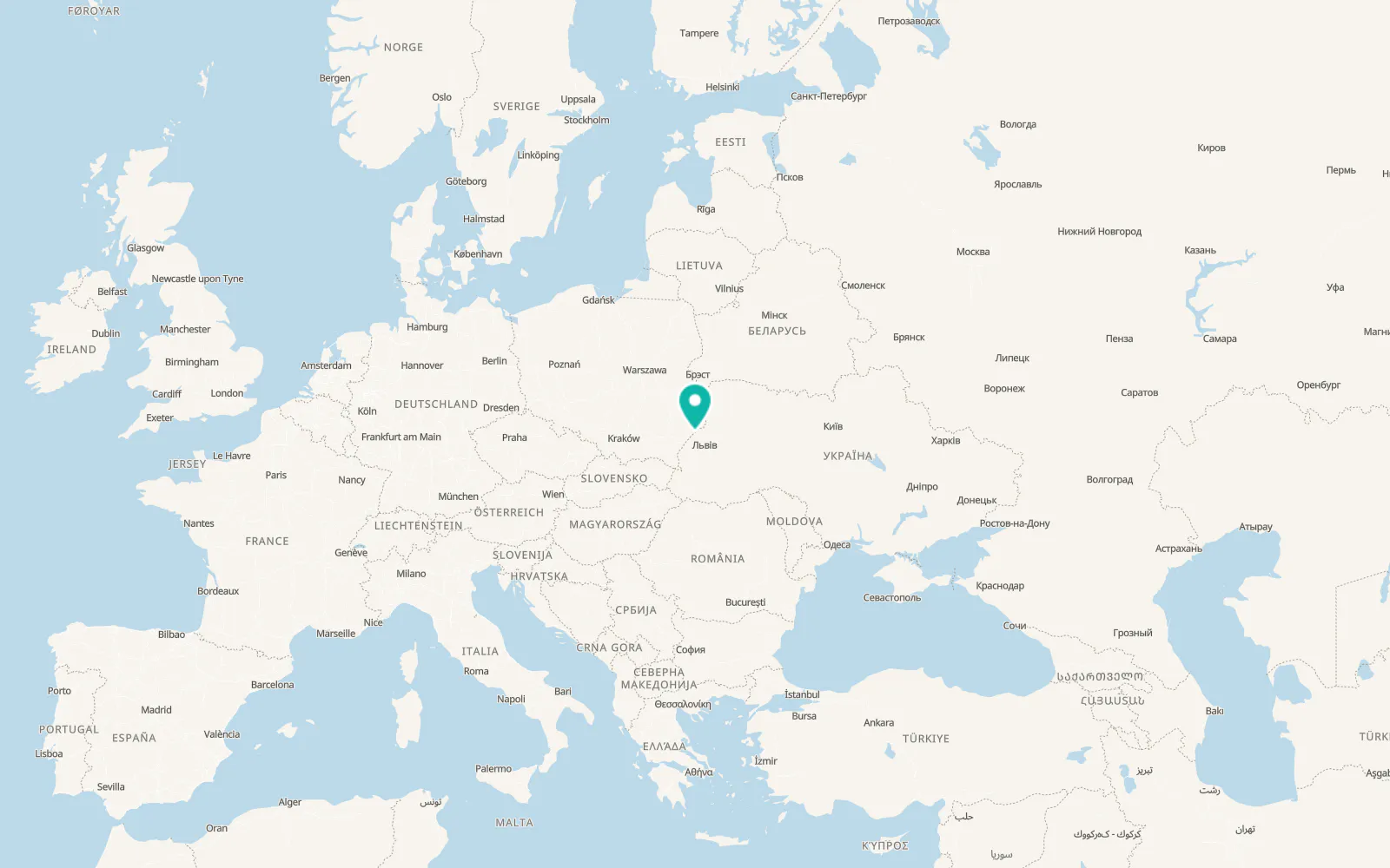 Map of Potelych
