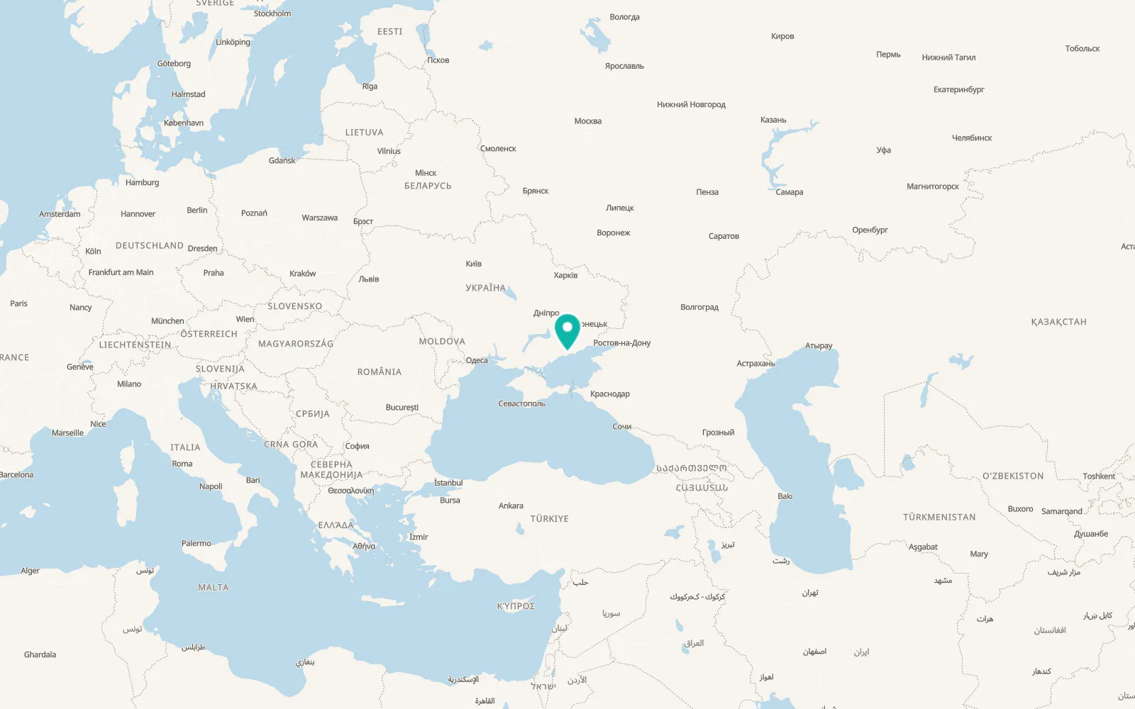 Map of Prymorsk