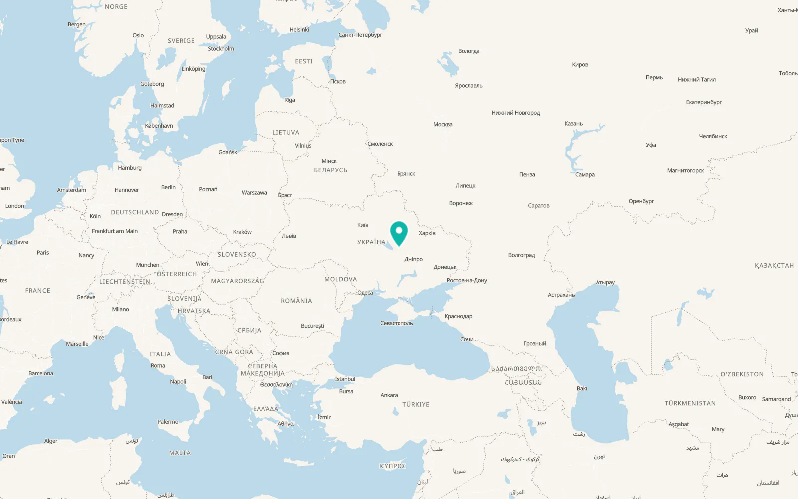 Map of Pryshyb