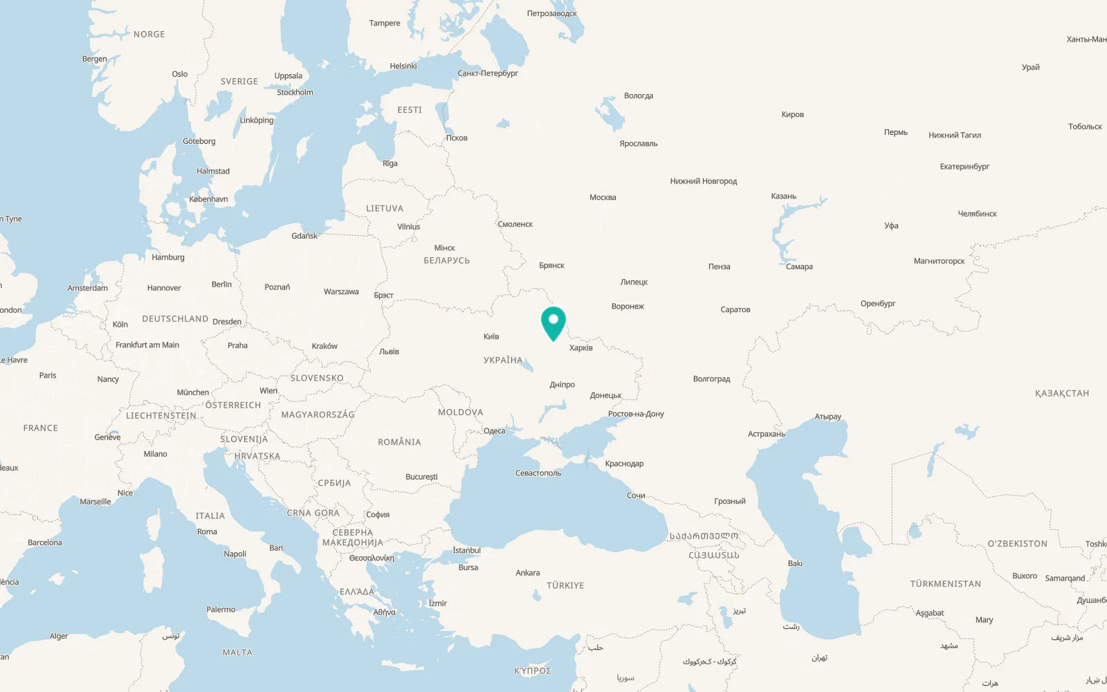 Map of Pyshnenky