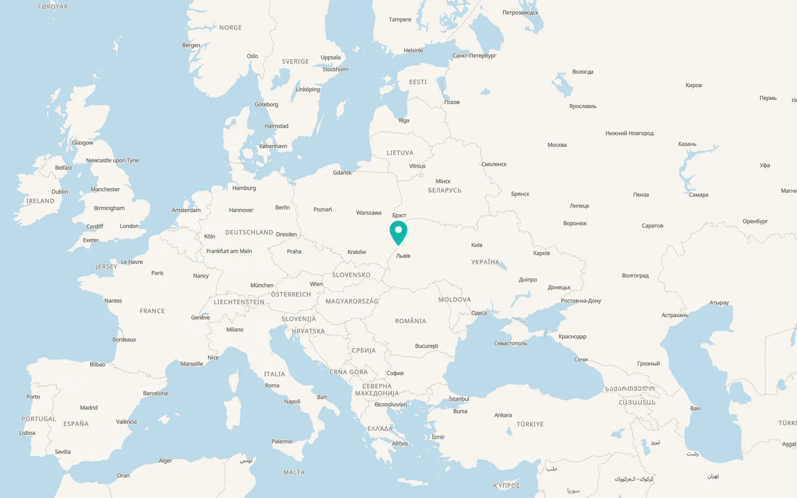 Map of Rava-Ruska