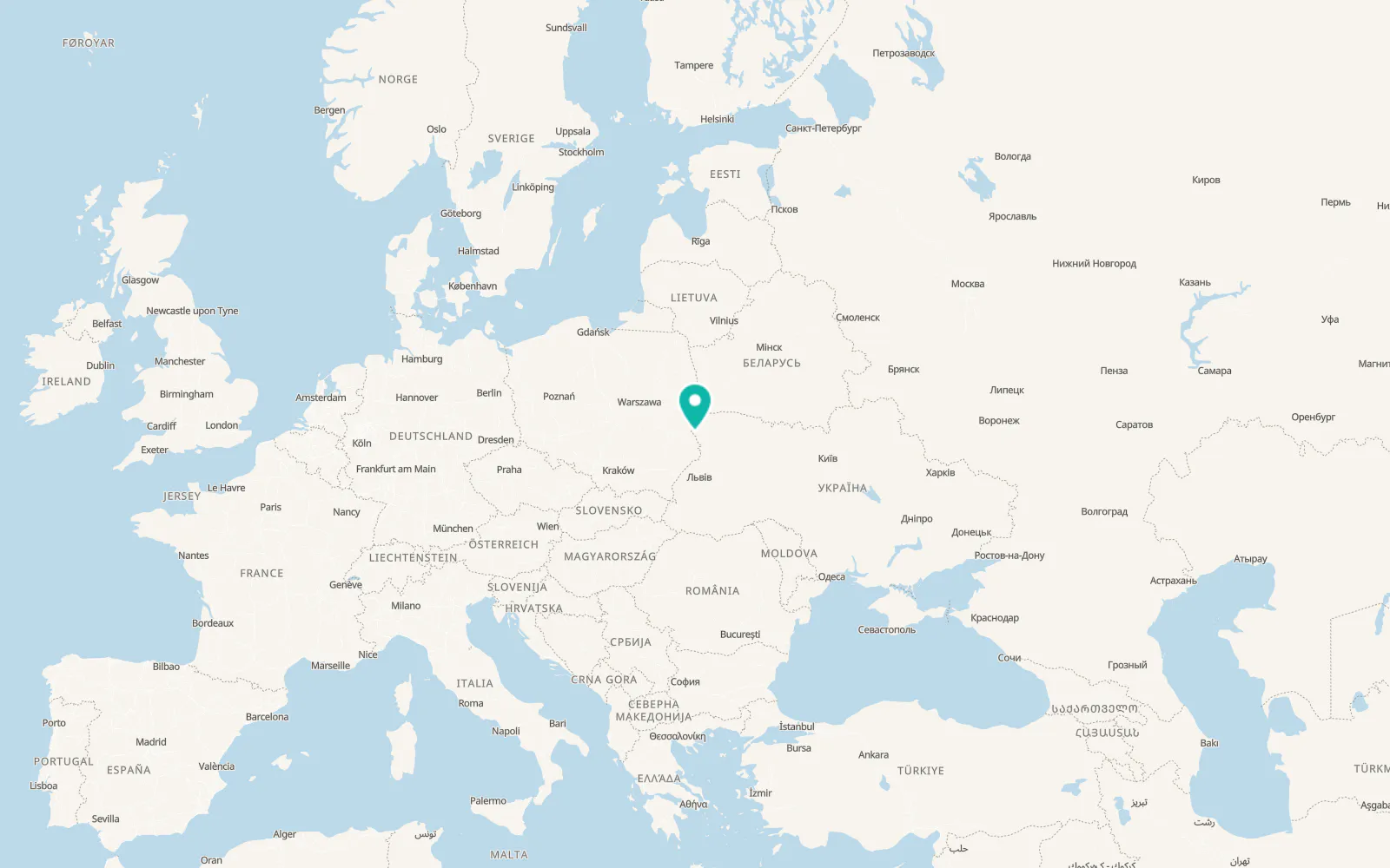 Map of Rivne