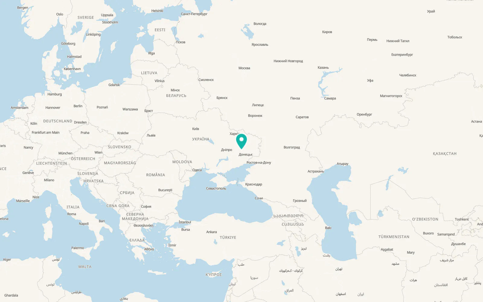 Map of Rodynske