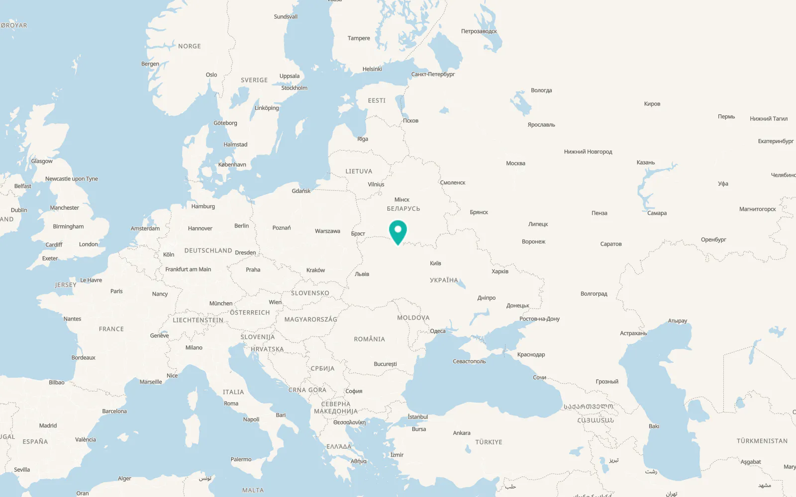 Map of Rokytne