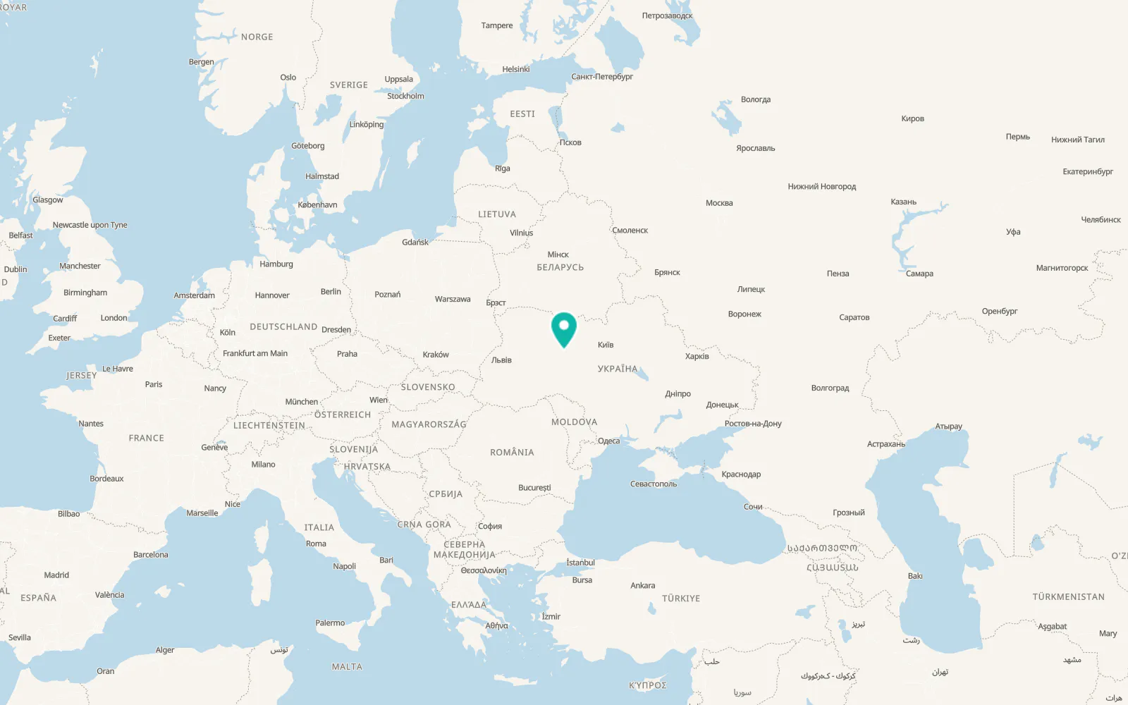 Map of Romaniv