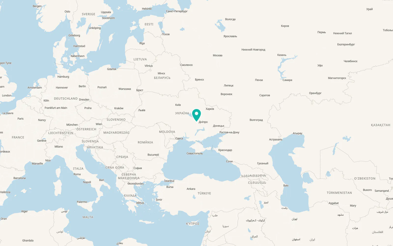 Map of Saksahan