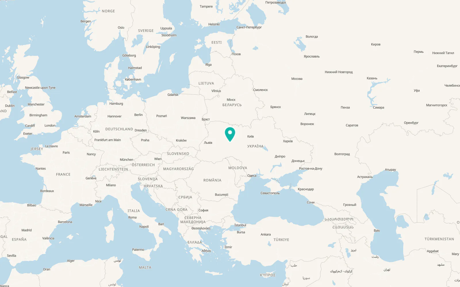 Map of Samchyky