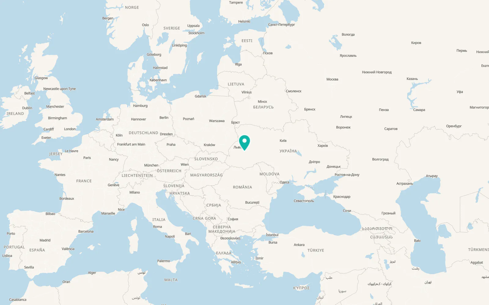 Map of Saranchuky