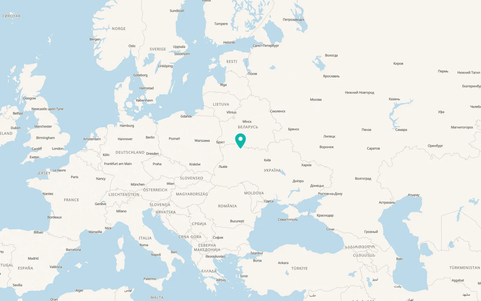 Map of Sarny