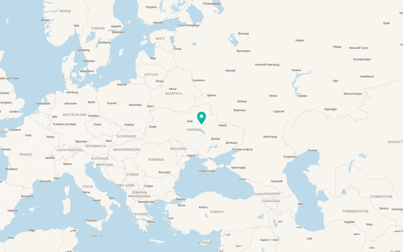 Map of Savyntsi