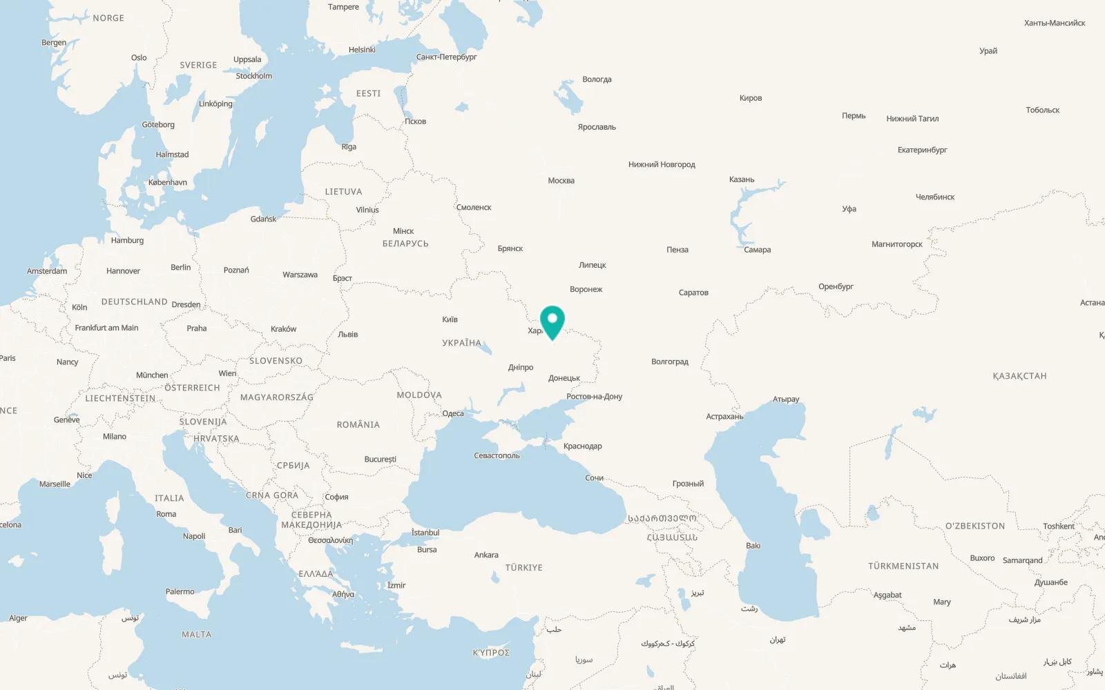 Map of Savyntsi