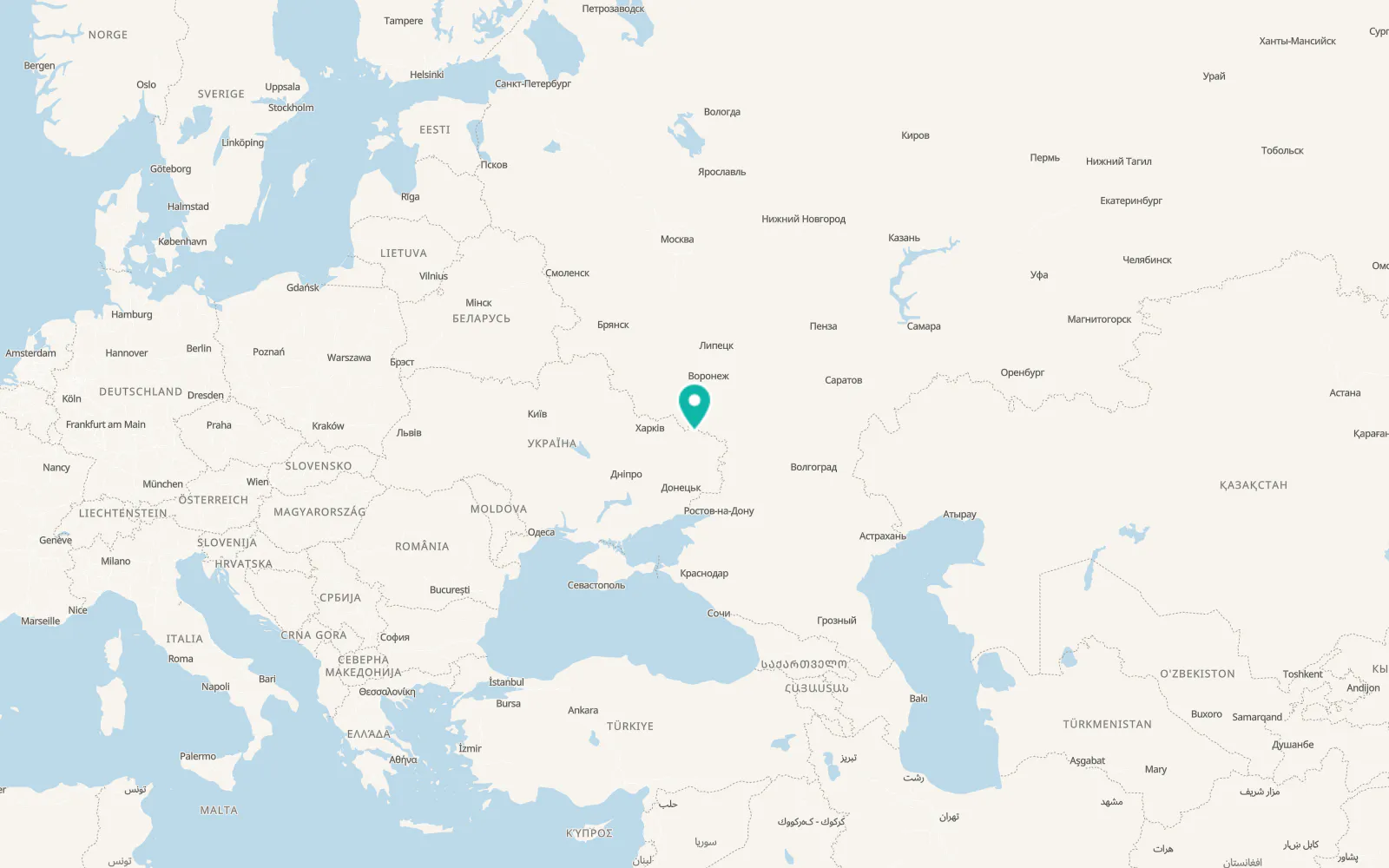 Map of Shakhove