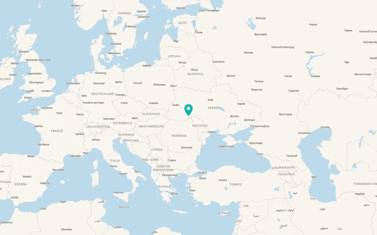 Map of Shcherbyntsi