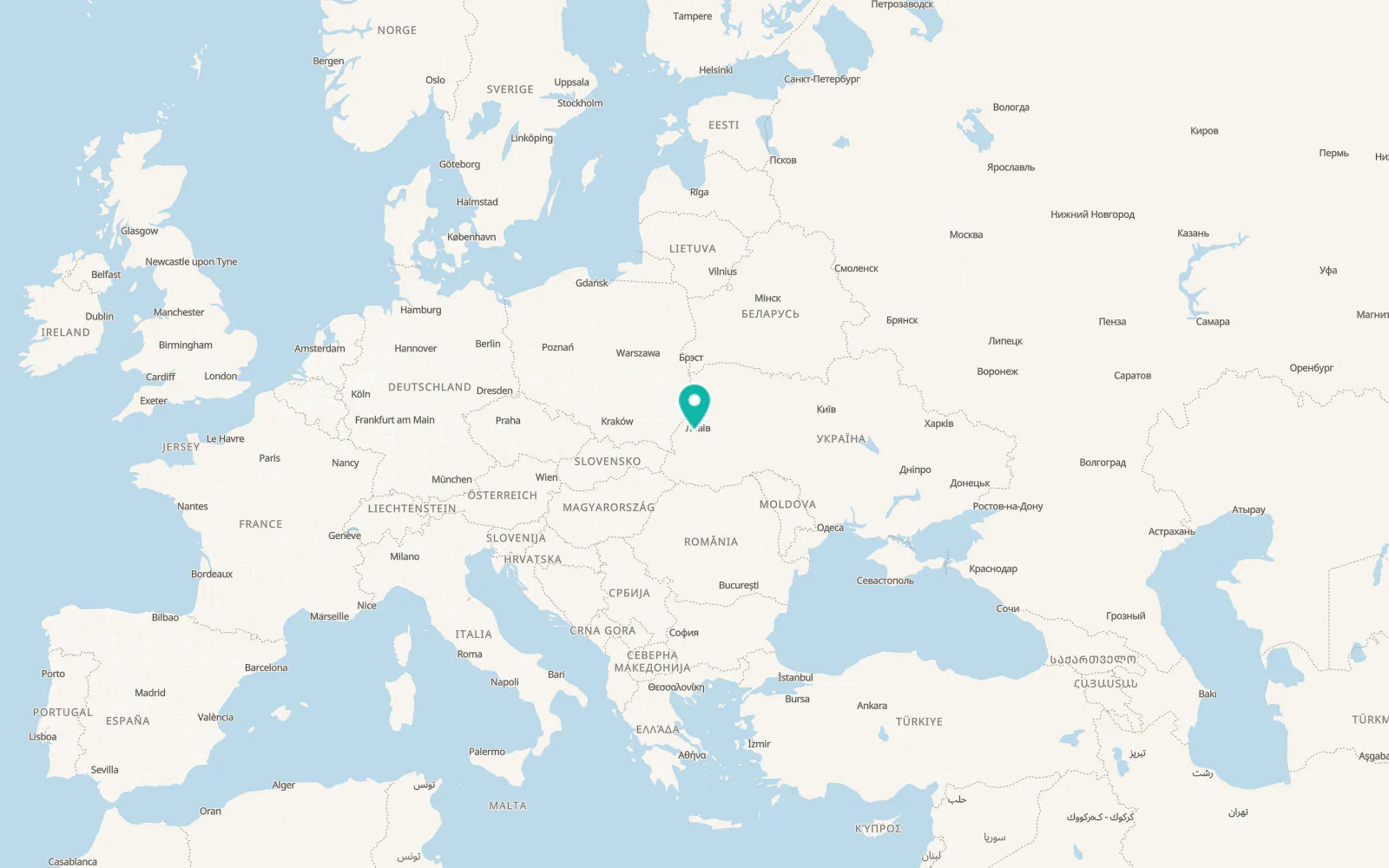 Map of Shchyrets