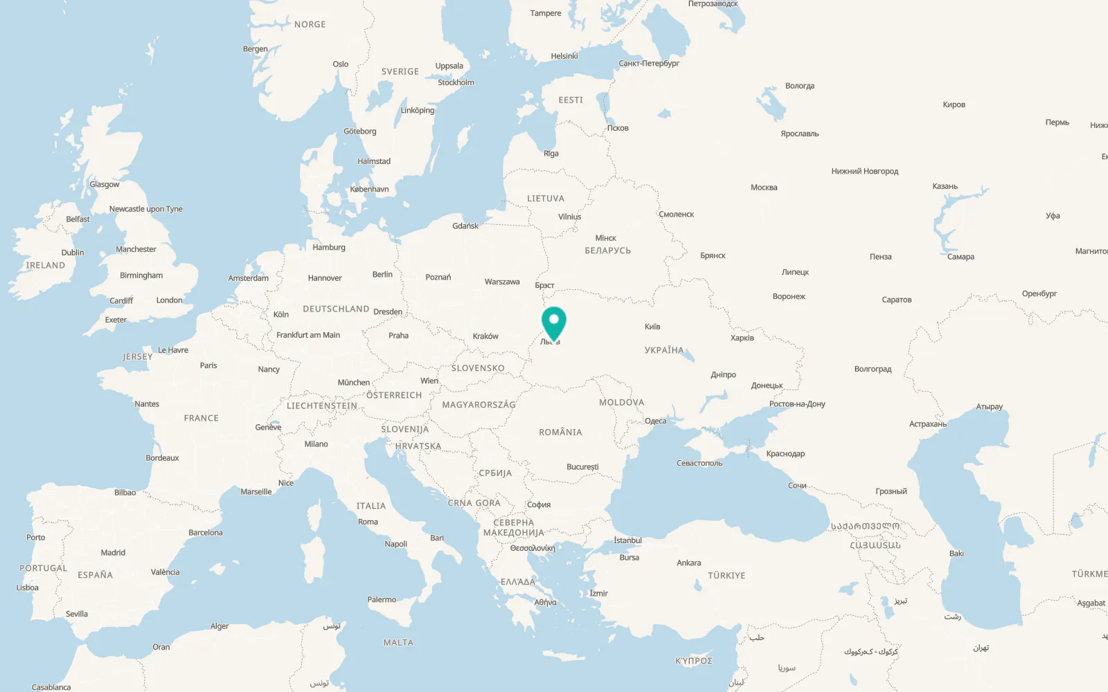 Map of Shpyl’chyna