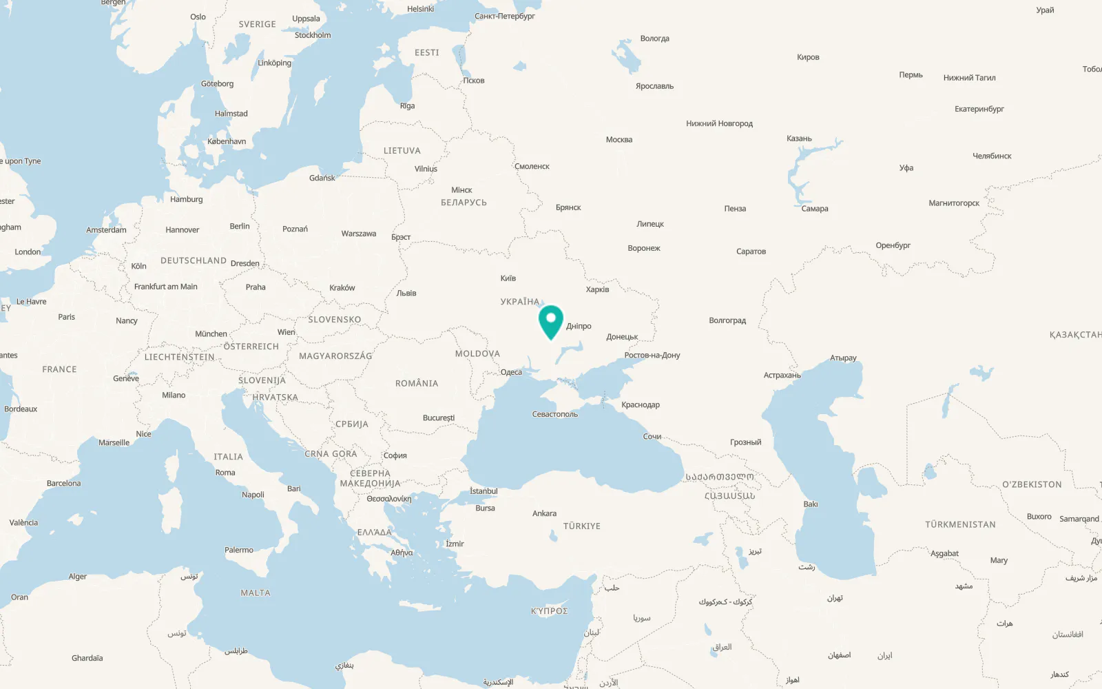 Map of Shyroke