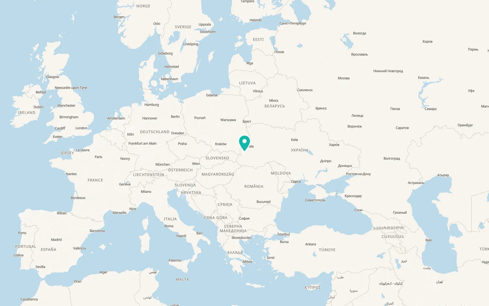 Map of Skhidnytsia