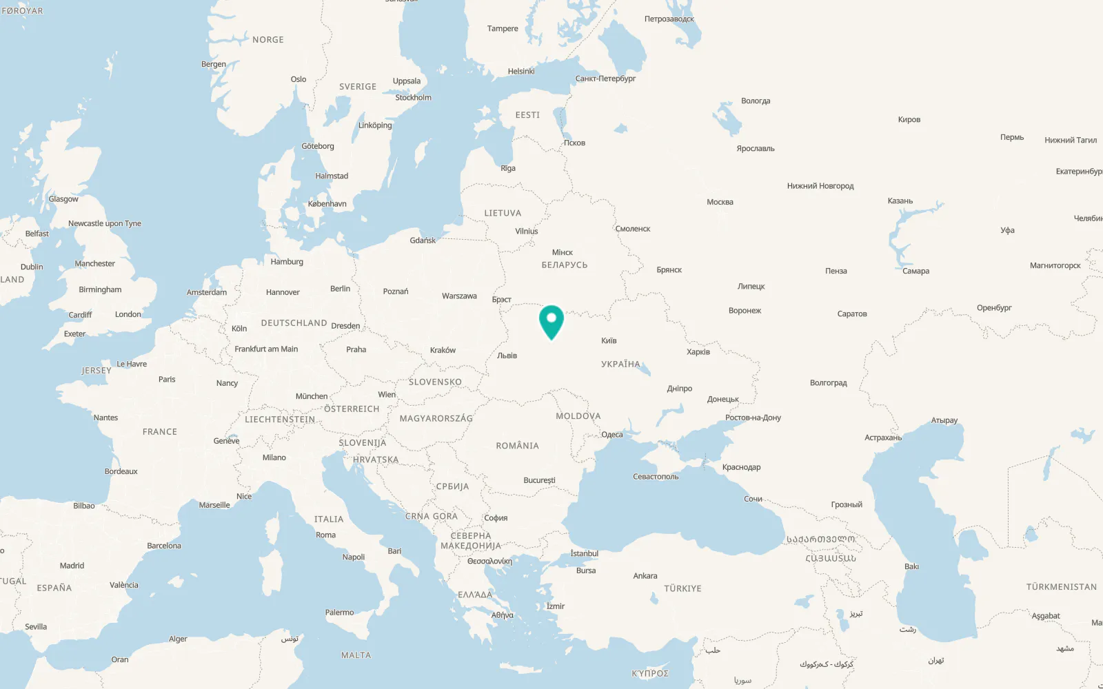 Map of Slavuta