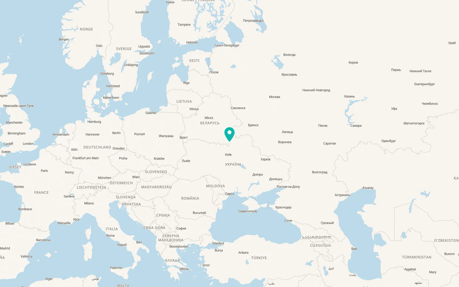 Map of Slavutych
