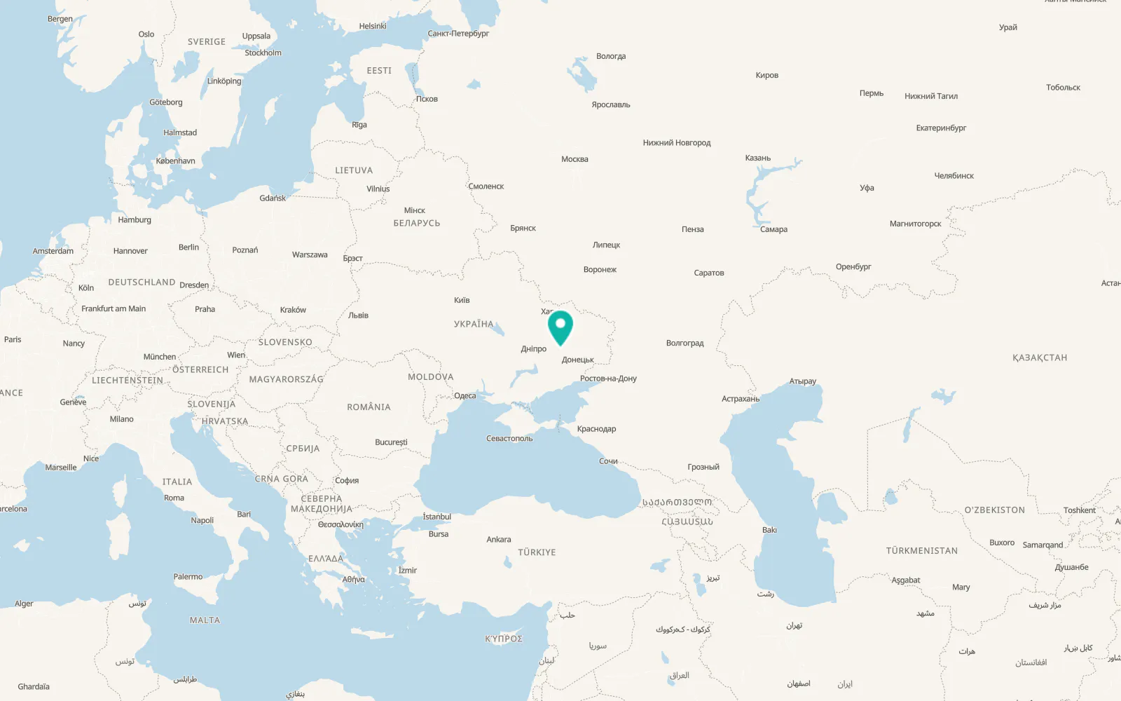 Map of Slovyanka