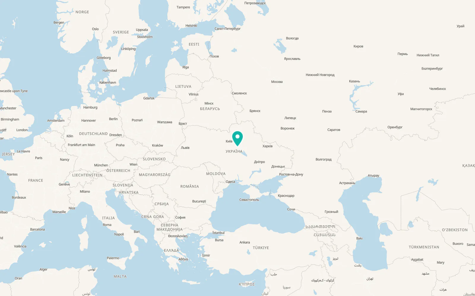 Map of Sofiyivka