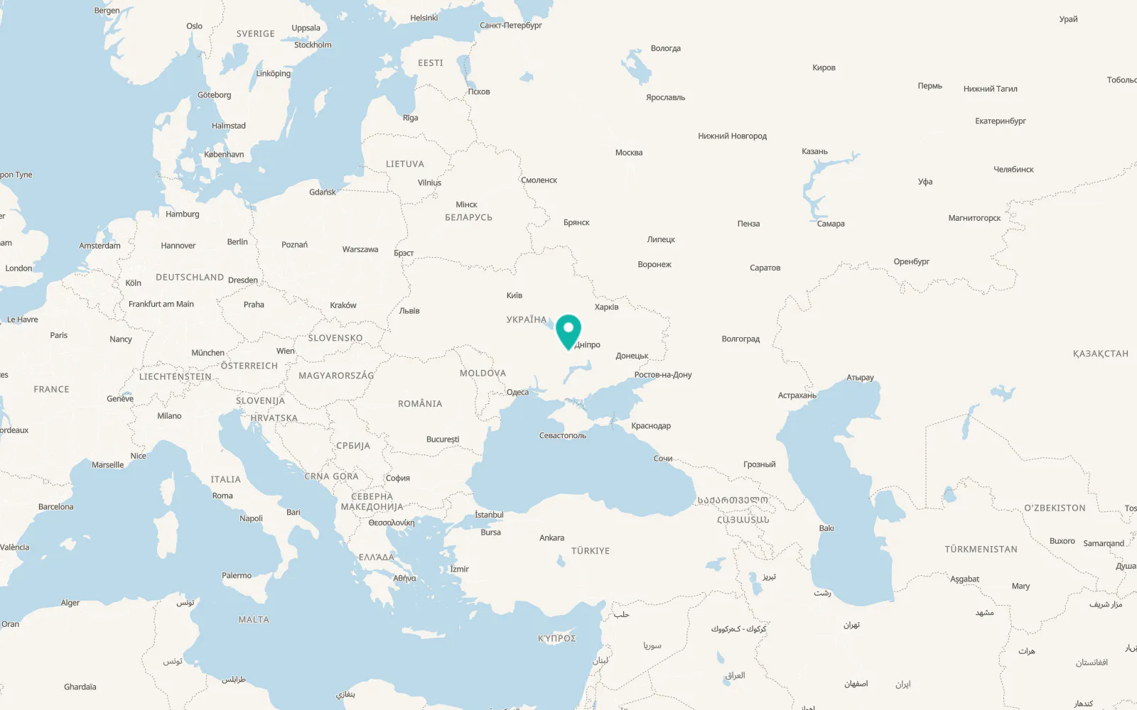 Map of Sofiyivka