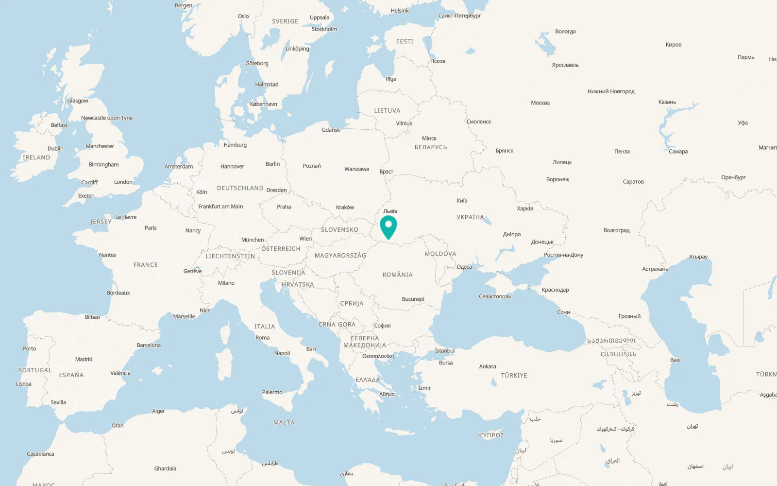 Map of Solotvyno