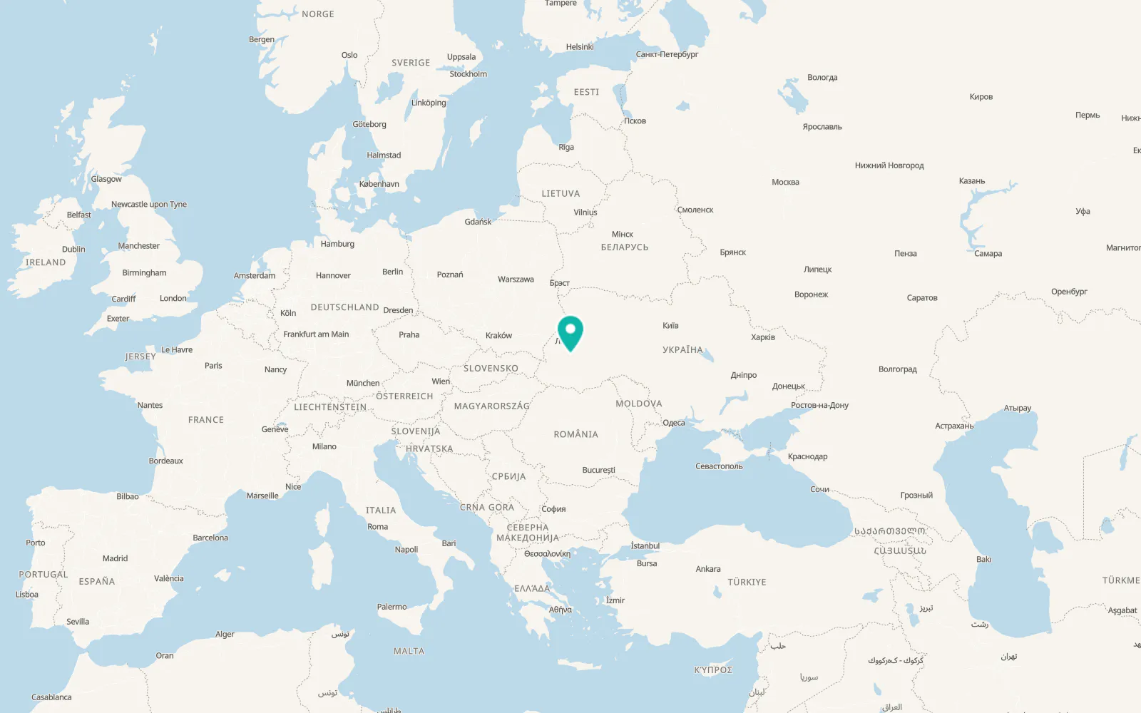 Map of Stare Selo